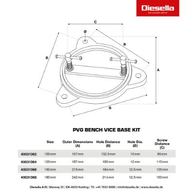 Swivelbase for Steel-forged Vice with 100 mm jaw width (art. 40031315)